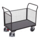 VARIOfit Dreiwandwagen mit Draht RAL 7016