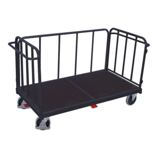 VARIOfit Dreiwandwagen mit senkrechten Streben RAL 7016