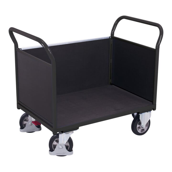 VARIOfit Dreiwandwagen mit Siebdruckplatte RAL 7016