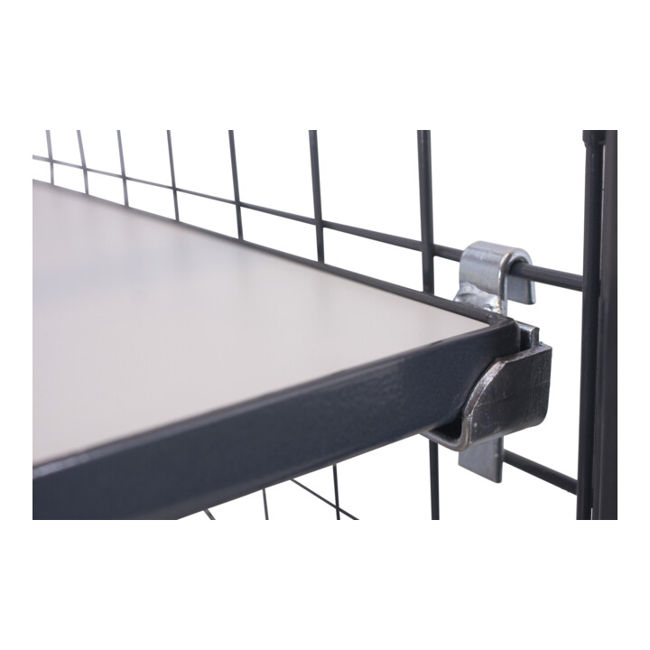 VARIOfit ESD Etagenwagen fest verschweißt 1.045 x 685 mm Drahtgitterwände