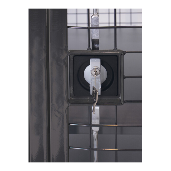 VARIOfit ESD Etagenwagen fest verschweißt 1.045 x 685 mm Drahtgitterwände Doppelflügeltür