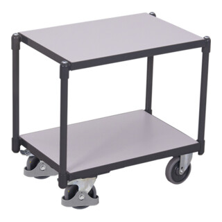 VARIOfit ESD Euro-Systemroller mit 2 Ladeflächen Ladeflächen 10 mm Rand