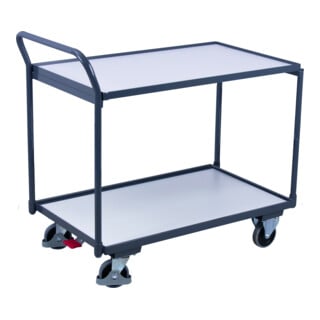 VARIOfit ESD Tischwagen, 2 Ladeflächen