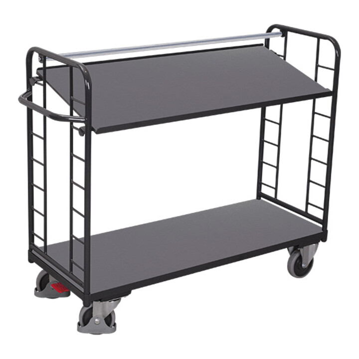 VARIOfit Etagenwagen 2 Holzböden RAL 7016
