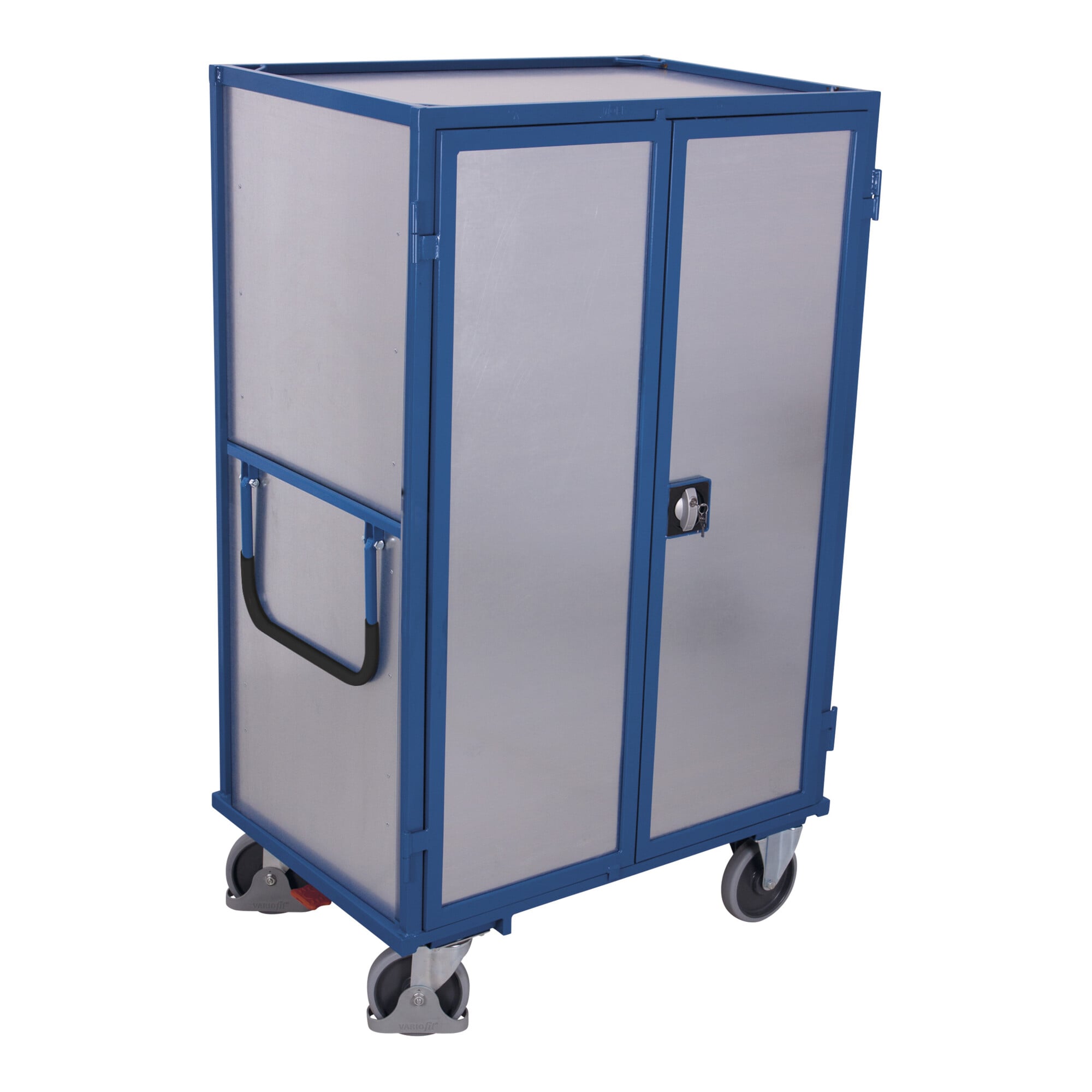 VARIOfit Etagenwagen fest verschweißt 1.045 x 685 mm Stahlblechwände 4 Etagenböden Doppelflügeltür mit Drehgriff-Verschluss ; Cordes