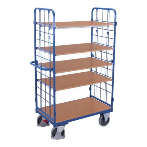 VARIOfit Etagenwagen hoch, 5 Böden, 2 Wände