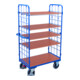 VARIOfit Etagenwagen hoch 850 x 500 mm 5 Böden 2 Wände