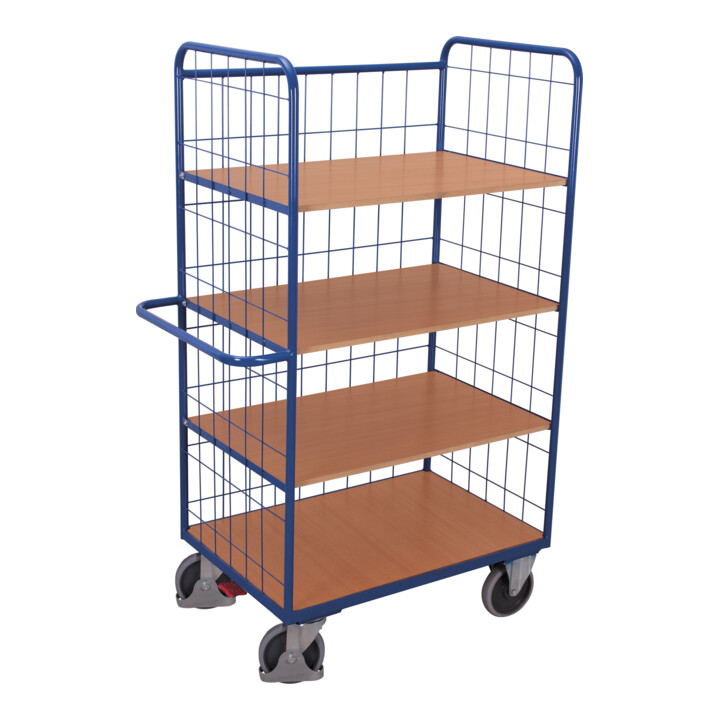 VARIOfit Etagenwagen hoch mit klappbaren Etagenböden 975 x 700 mm Drahtgitterwände