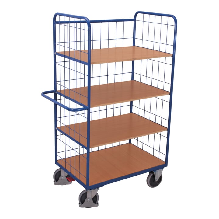 VARIOfit Etagenwagen hoch mit klappbaren Etagenböden 975 x 700 mm Drahtgitterwände