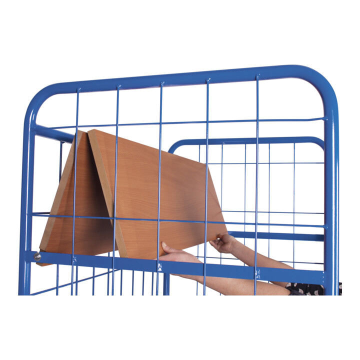 VARIOfit Etagenwagen hoch mit klappbaren Etagenböden 975 x 700 mm Drahtgitterwände