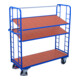 VARIOfit Etagenwagen mit 3 Holzböden 1.355 x 550 mm
