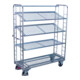 VARIOfit Etagenwagen mit 4 Drahtgitterböden verzinkt 1.355 x 550 mm
