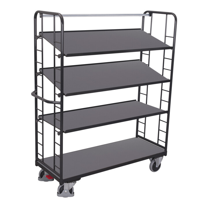 VARIOfit Etagenwagen mit 4 Holzböden RAL 7016