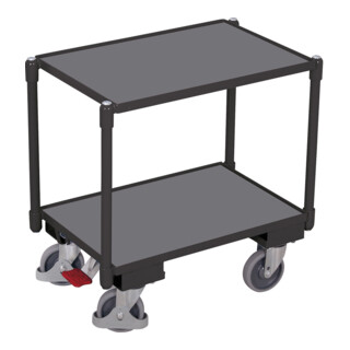 VarioFit Euro-System-Roller mit 2 Ladeflächen 10mm Rand RAL 7016