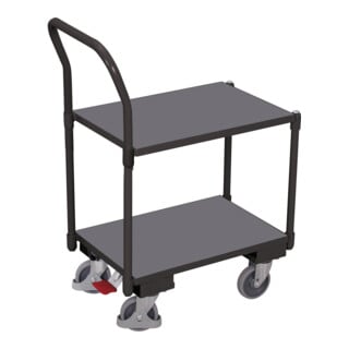VARIOfit Euro-System-Roller mit 2 Ladeflächen Schiebebügel RAL 7016