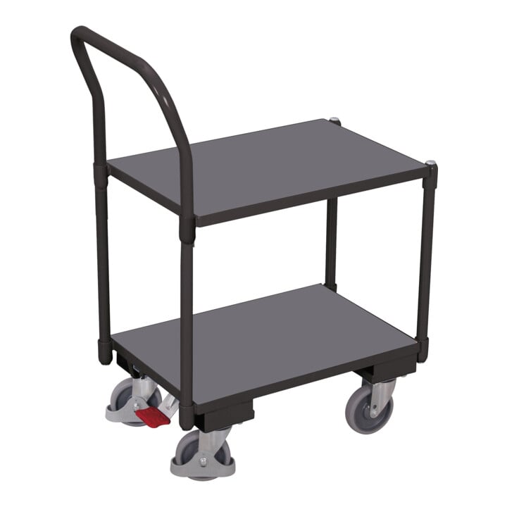 VARIOfit Euro-System-Roller mit 2 Ladeflächen Schiebebügel RAL 7016