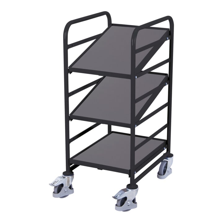 VARIOfit Eurokastenwagen 3 Holzböden RAL 7016