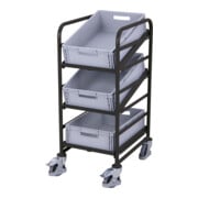 VarioFit Eurokastenwagen mit 3 Kunststoffkisten RAL 7016