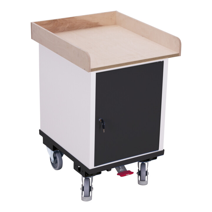 VARIOfit Flügeltürschrank mit 1 Ladefläche RAL 7016