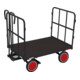 VARIOfit Handpritschenwagen mit 2 Rohrgitterwänden RAL 7016