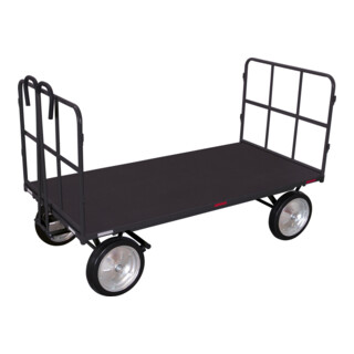 VARIOfit Handpritschenwagen mit 2 Rohrgitterwänden RAL 7016