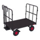 VARIOfit Handpritschenwagen mit 2 Rohrgitterwänden RAL 7016