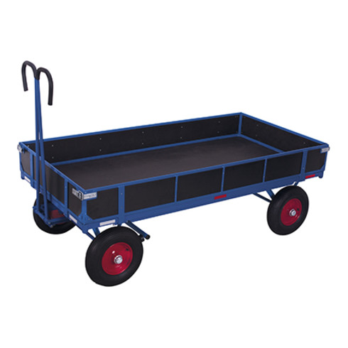 VARIOfit Handpritschenwagen mit Bordwand Vollgummibereifung 1.585 x 780 mm Traglast 1.000 kg