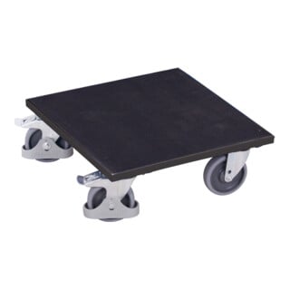VARIOfit Kistenroller RAL 7016 anthrazitgrau mit Riefengummi Ladefläche 500 x 500 mm