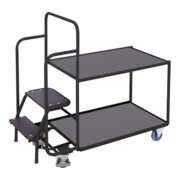 VarioFit Kommissionierwagen 2 Ladeflächen niedrig RAL 7016