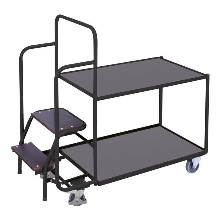 VarioFit Kommissionierwagen 2 Ladeflächen niedrig RAL 7016