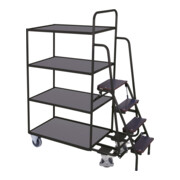 VarioFit Kommissionierwagen 4 Ladeflächen hoch RAL 7016