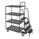 VARIOfit Kommissionierwagen 4 Ladeflächen hoch RAL 7016