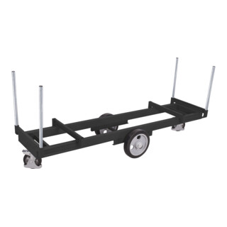 VarioFit Langmaterialwagen mit 4 Rungen RAL 7016