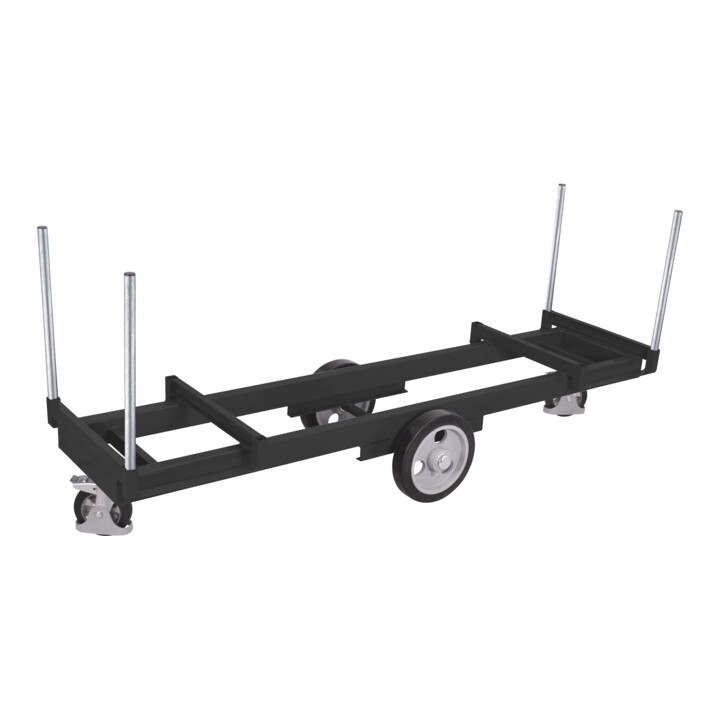VARIOfit Langmaterialwagen mit 4 Rungen RAL 7016
