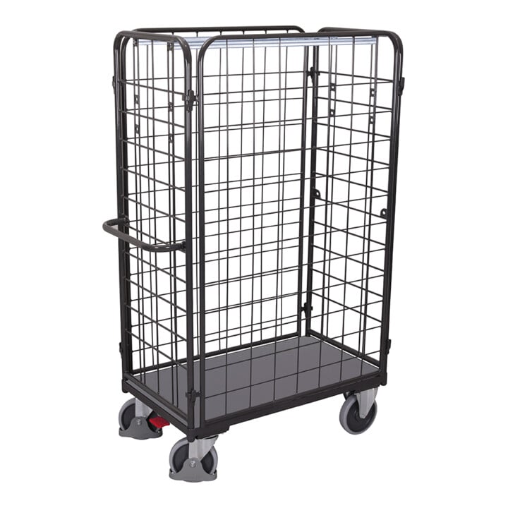 VARIOfit Paket-Vierwandwagen hoch RAL 7016