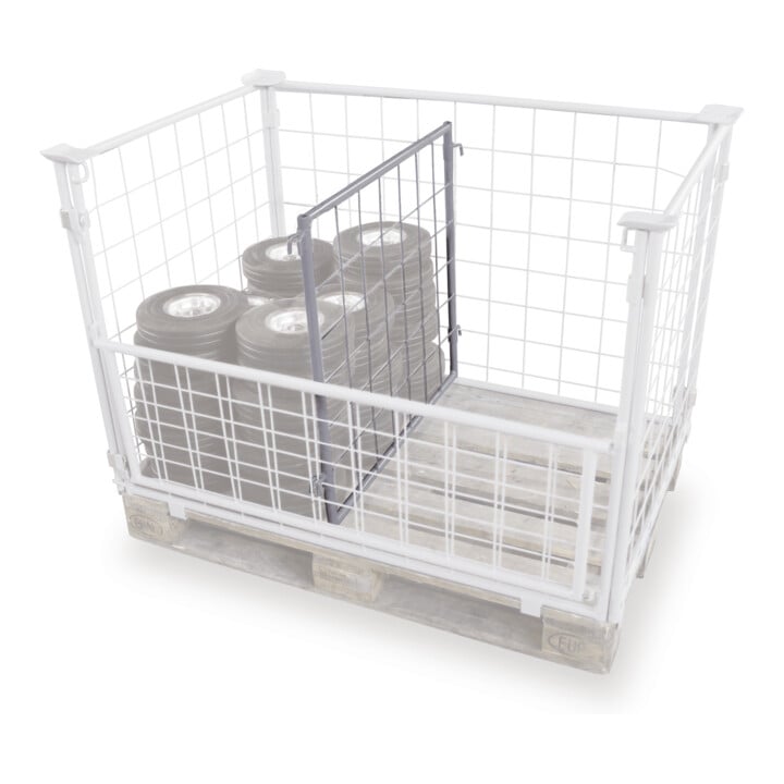 VARIOfit Palettenaufsatz Trenngitter verzinkt Tiefe 750 mm Nutzhöhe: 400 mm