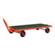 VARIOfit Remorque industrielle avec direction pivotante 1 essieu 3.000 × 1.500 mm pneus pleins charge 2.000 kg