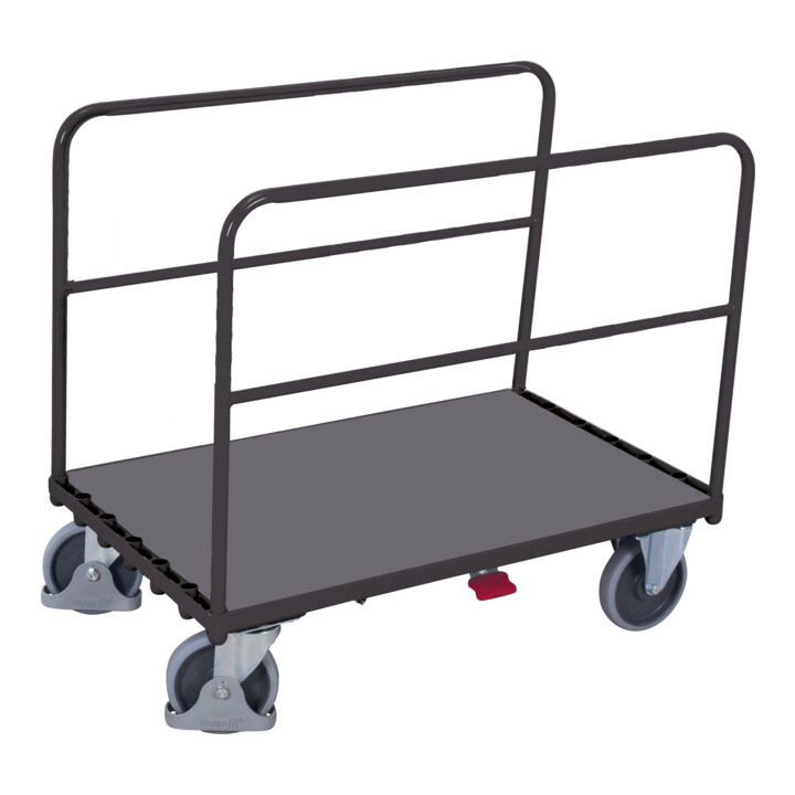VARIOfit Rohrbügelwagen mit 2 Rohrbügeln RAL 7016 anthrazitgrau