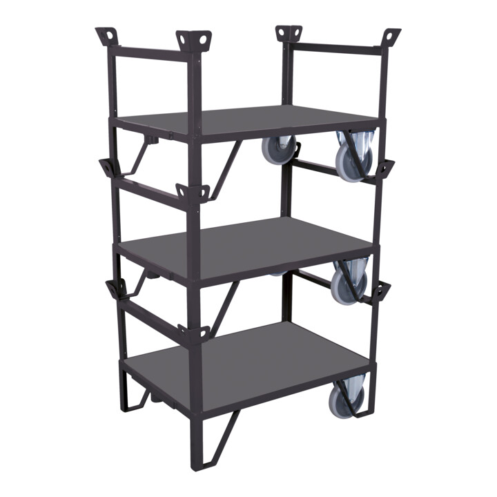 VarioFit Rollplatte mit 2 Stirnwänden RAL 7016