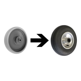 VARIOfit Roues pneumatiques supplémentaires/set Ø 230 mm noir