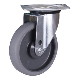 VARIOfit Roulette pivotante grise (thermoplastique) 200050