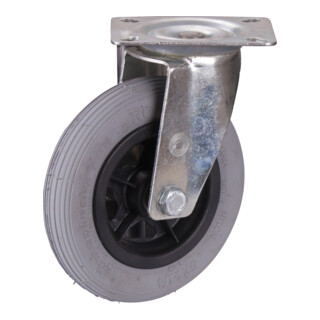 VARIOfit Roulette pivotante avec pneu gonflable, noir 230000