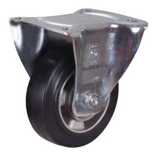 VARIOfit Roulette pivotante caoutchouc élastique noir