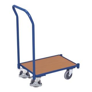 VARIOfit Euro-System-roulettes avec support et barre de poussée, frein central EasySTOP