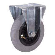 VARIOfit Ruota con freno in gomma piena elastica 200x50mm, nero-1