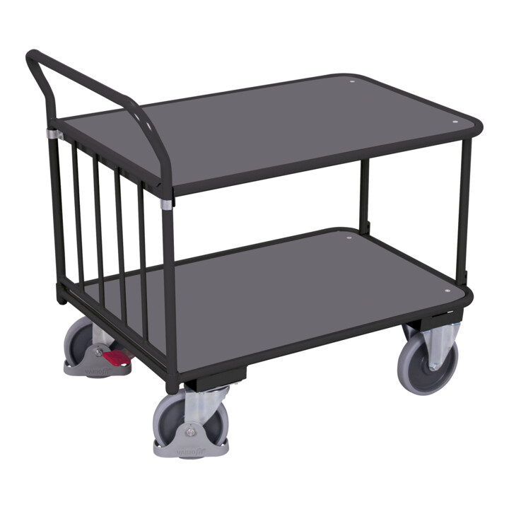 VARIOfit Schiebebügelwagen als Tischwagen RAL 7016