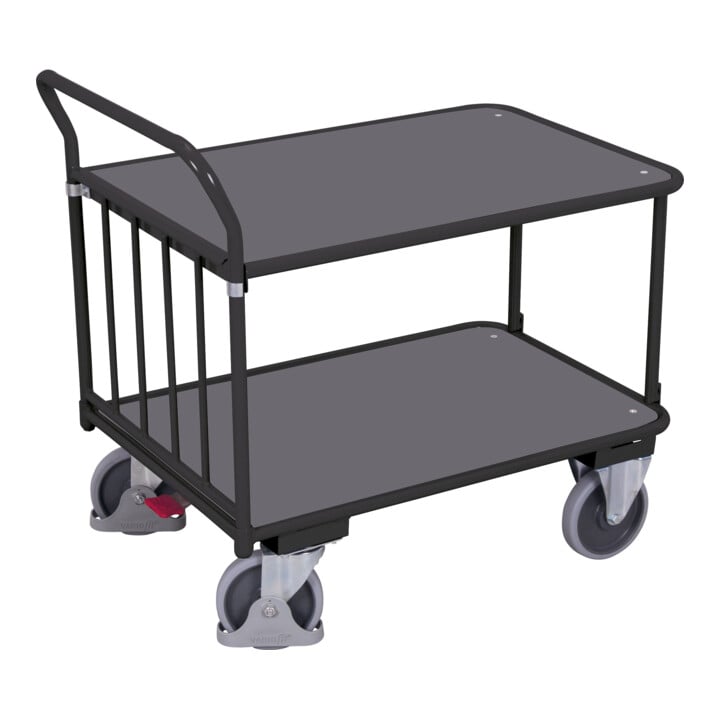 VARIOfit Schiebebügelwagen als Tischwagen RAL 7016