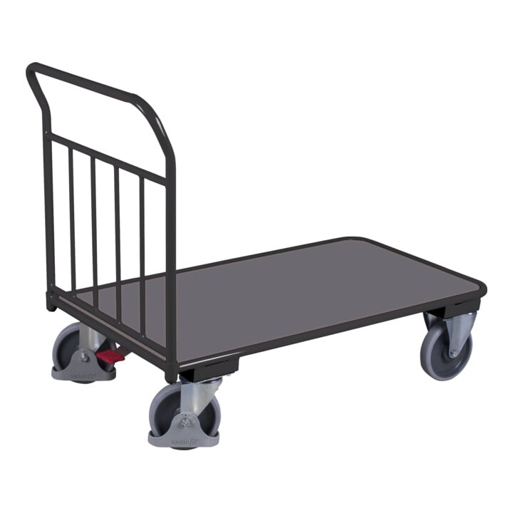 VARIOfit Schiebebügelwagen mit senkrechten Rohren RAL 7016