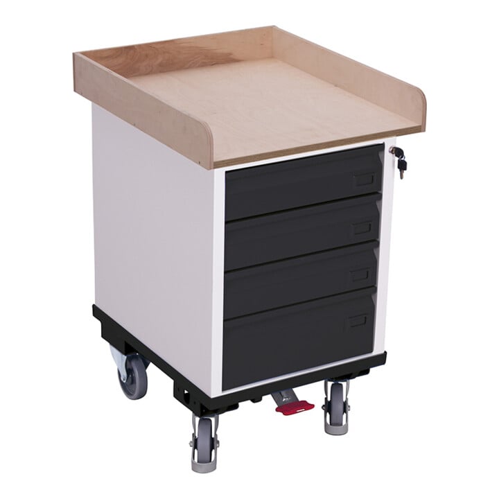VARIOfit Schubladenschrank mit 1 Ladefläche RAL 7016