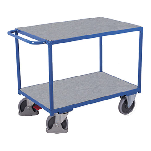 VARIOfit Schwerer Tischwagen mit 2 Zinkblechladeflächen 800505